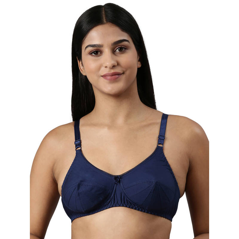 BLOSSOM Woven Cotton Cut and Sew Blue Bra (30B) (30B)
