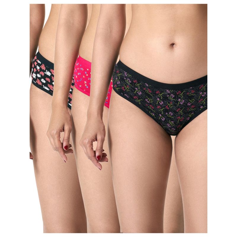 BLOSSOM Lilly Dark Panty Multi-Color (Pack of 3) (L) (Pack of 3) (L)