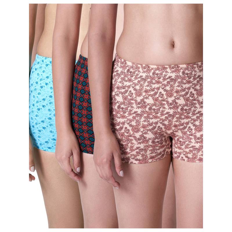 BLOSSOM Printed Shorty Multi-Color (Pack of 3) (L) (Pack of 3) (L)