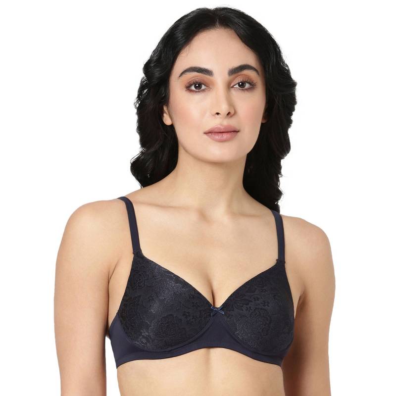 BLOSSOM Women Navy Blue Regular Solace Bra (32B) (32B)