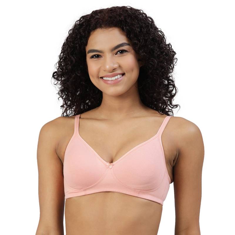 BLOSSOM Medium Coverage Everyday T-Shirt Bra with Nipple Concealer Ultimate Pink (32B) (32B)
