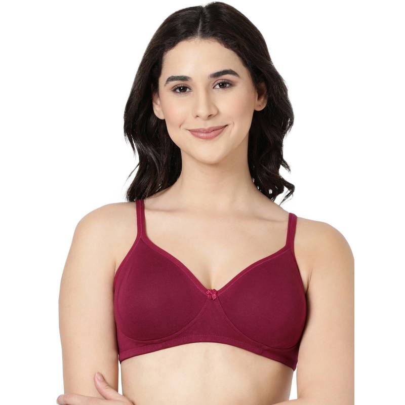 BLOSSOM Medium Coverage Everyday T-Shirt Bra with Nipple Concealer Ultimate Purple (32C) (32C)