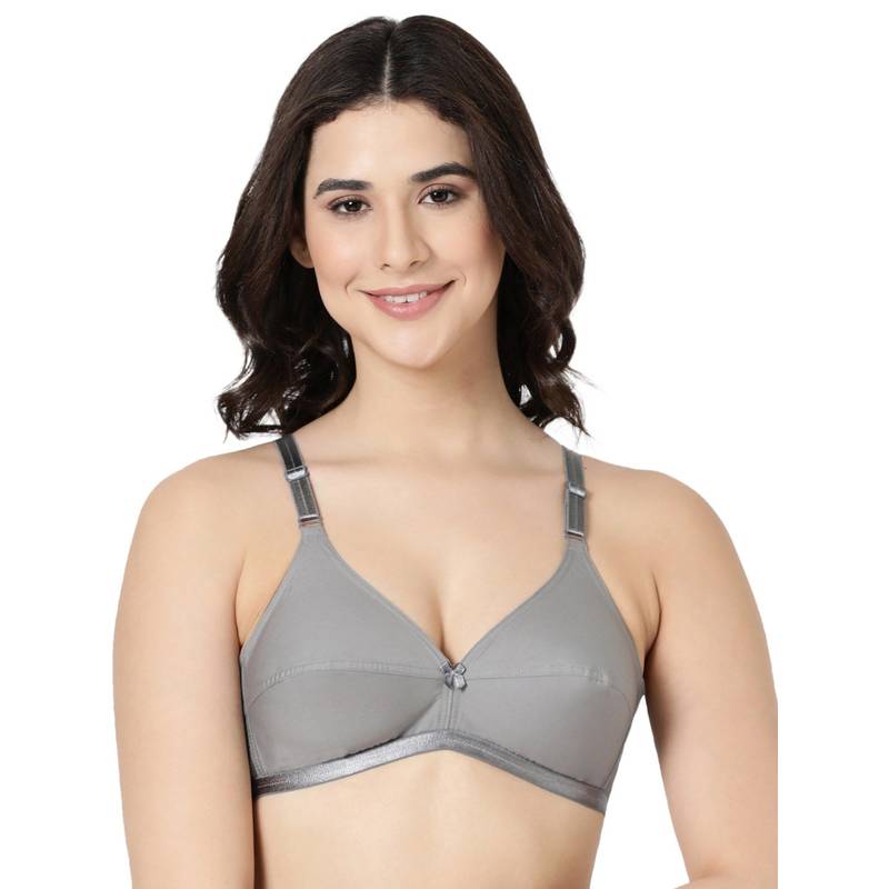 BLOSSOM Women Grey Regular Jasmine Dark Grey Bra (32B) (32B)