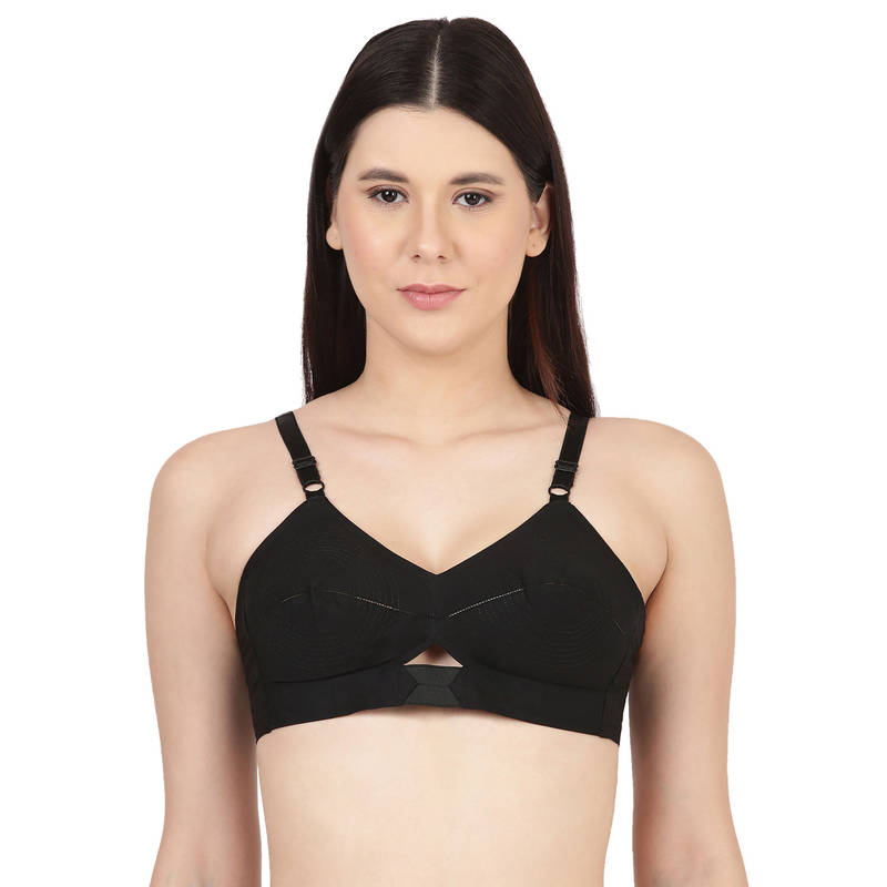 BLOSSOM Priyasajini Solid Full Coverage Bra Black (42B) (42B)