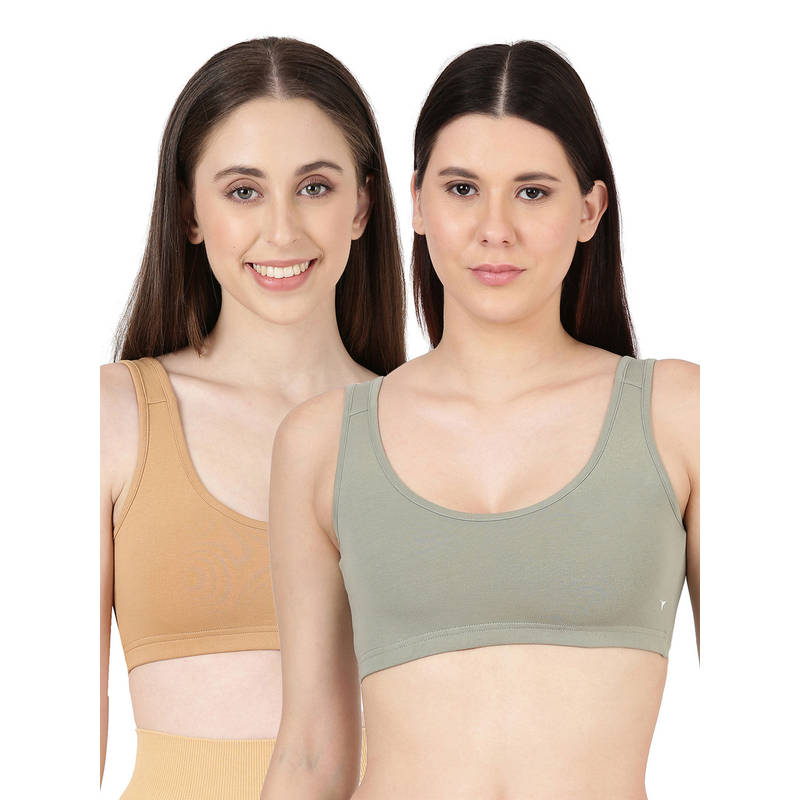 BLOSSOM Blissful Solid T-Shirt Bra Multi-Color (Pack of 2) (32B) (Pack of 2) (32B)