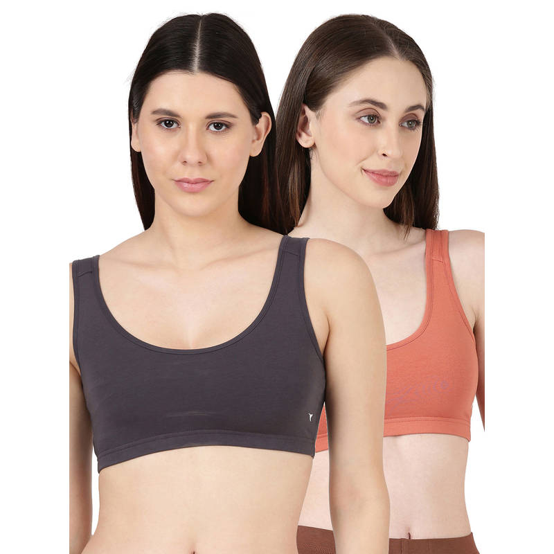 BLOSSOM Blissful Solid T-Shirt Bra Multi-Color (Pack of 2) (38B) (Pack of 2) (38B)
