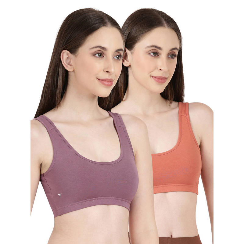 BLOSSOM Blissful Solid T-Shirt Bra Multi-Color (Pack of 2) (32B) (Pack of 2) (32B)