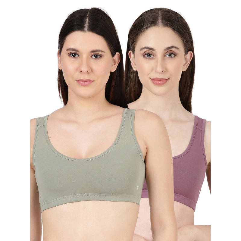 BLOSSOM Blissful Solid T-Shirt Bra Multi-Color (Pack of 2) (32B) (Pack of 2) (32B)