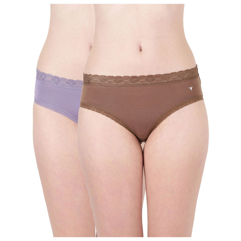 BLOSSOM Women Multi-Color Lacelet Panties (Pack of 2) (L) (Pack of 2) (L)
