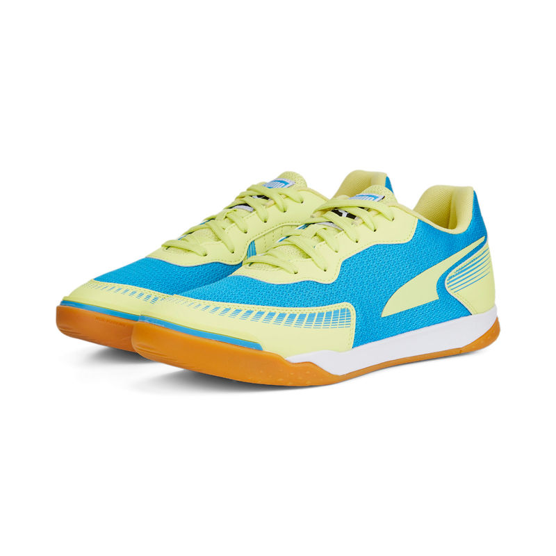 Puma PRESSING III Mens Blue Yellow Indoor Sports Shoes (UK 8)