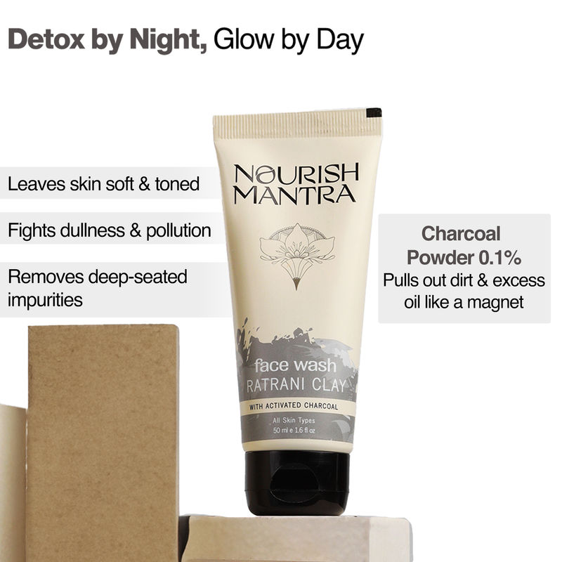 Nourish Mantra Ratrani Moroccan Lava Face Wash for Deep Pore Cleansing