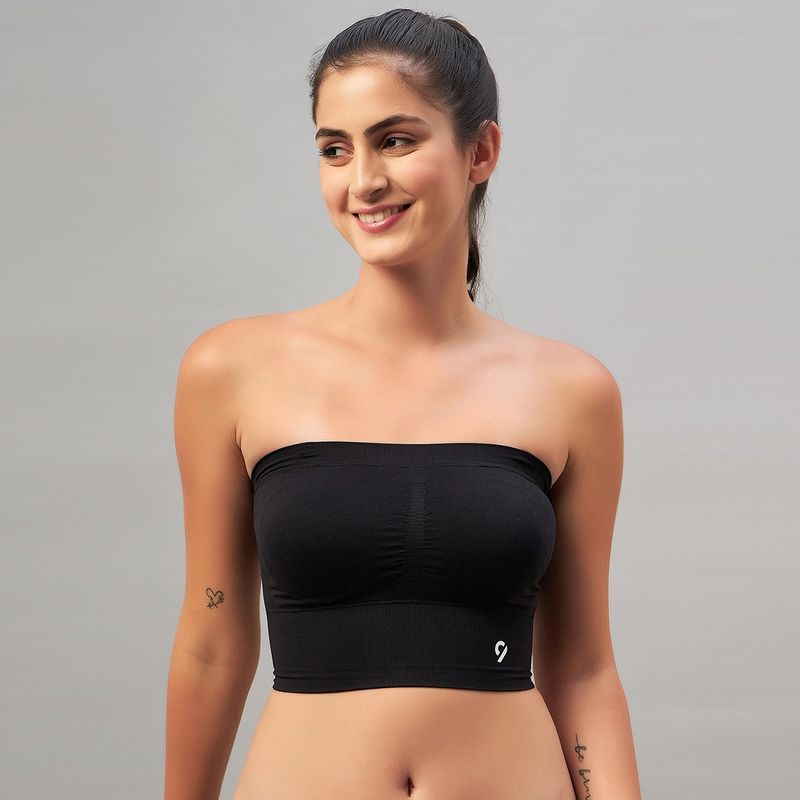 C9 Airwear Women Black Bandeau Bra (S)