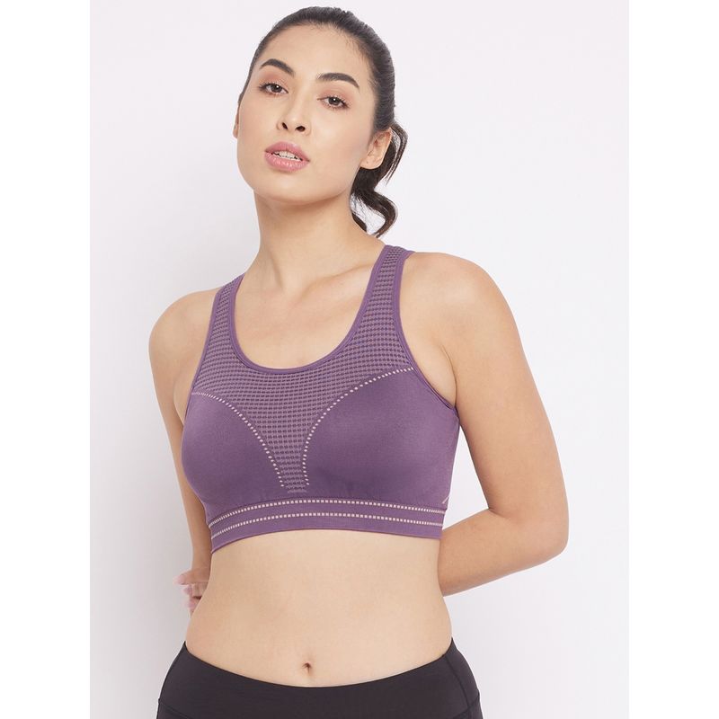 C9 Airwear Womens Active Sports Bra With Pads - Purple (L)