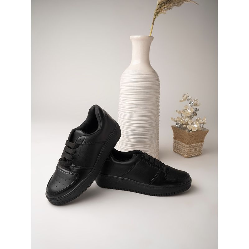 Shoetopia Women Black Casual Sneakers (EURO 40)