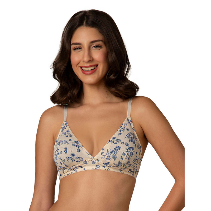 Amante Lightly Padded Non-Wired Demi Coverage Trendy Plunge T-Shirt Bra (32C)
