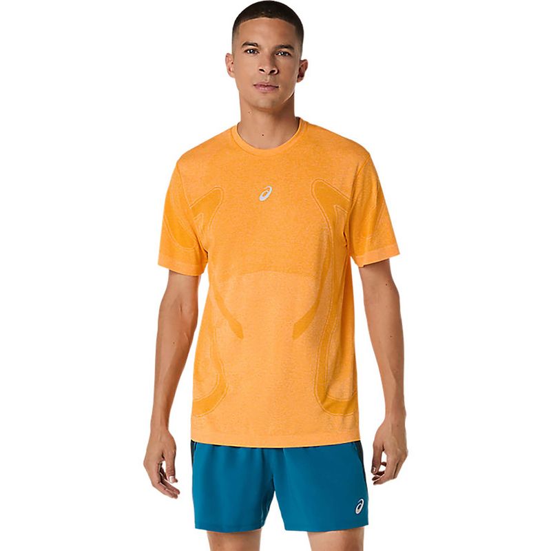ASICS Yellow Polyester Regular T-Shirt (S)