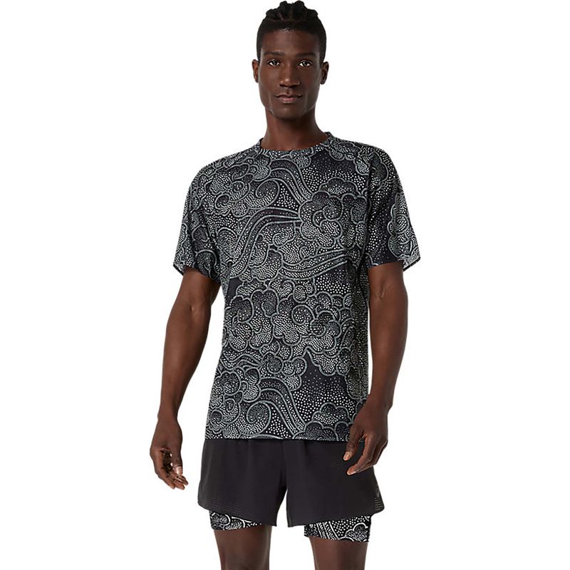 ASICS Black Polyester Regular T-Shirt (L)