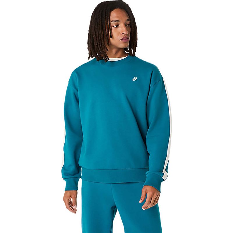 ASICS Blue Cotton Regular Sweatshirt (XS)
