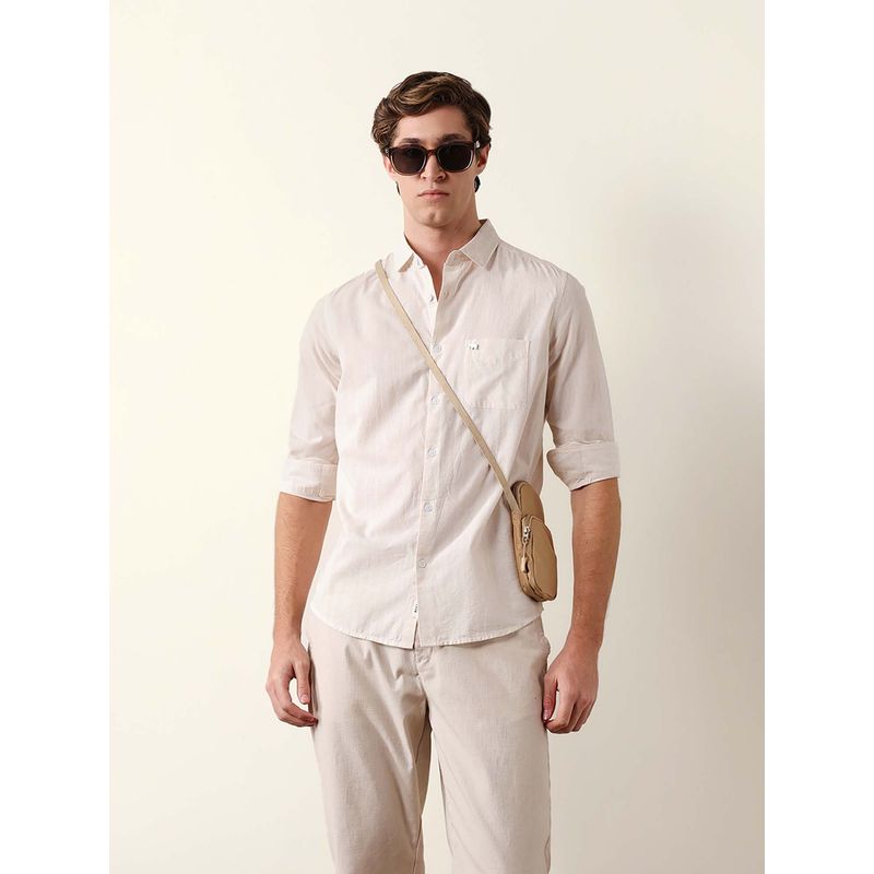 THE BEAR HOUSE Orange Cotton Slim Shirt (L)