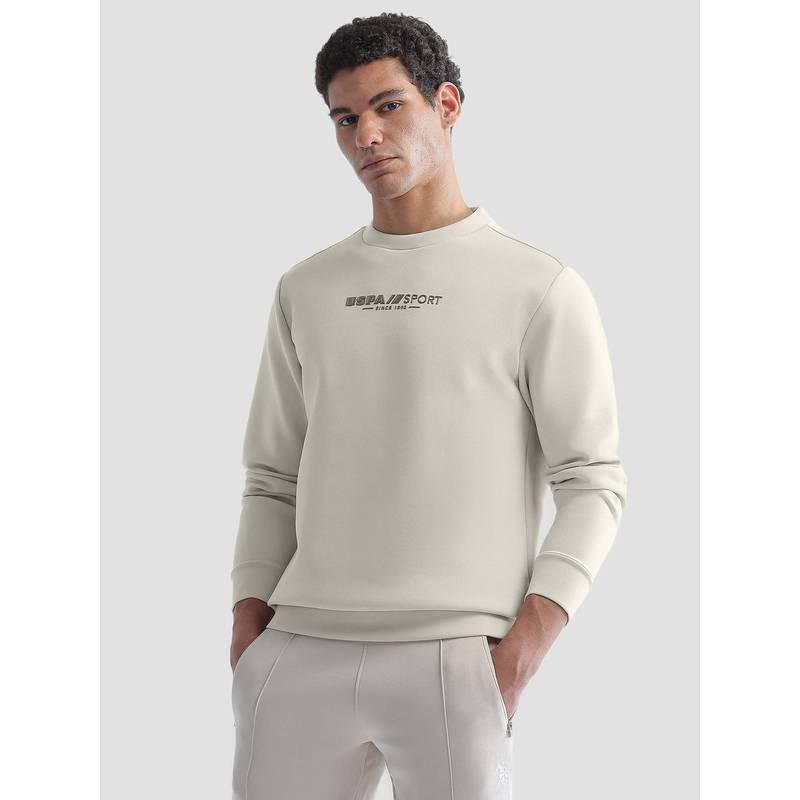 U.S. POLO ASSN. Beige Cotton Regular Sweatshirt (L)