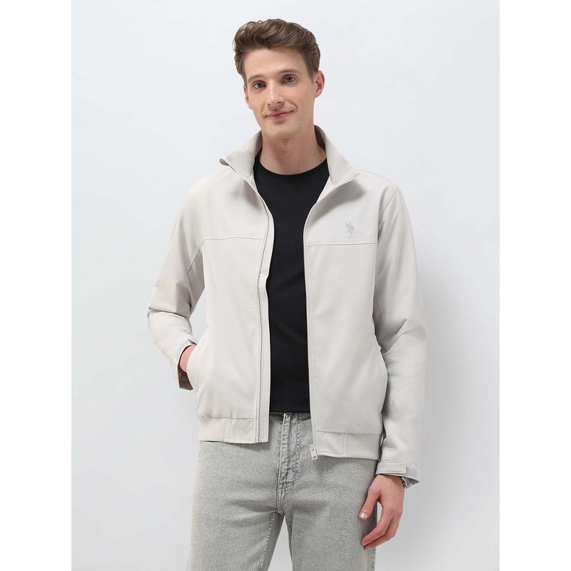 U.S. POLO ASSN. Beige Polyester Regular Jacket (L)