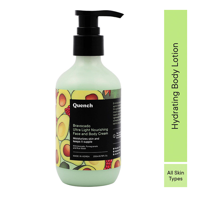 Quench Avocado Nourishing Body Lotion with Rice Water For Smooth & Plump Skin