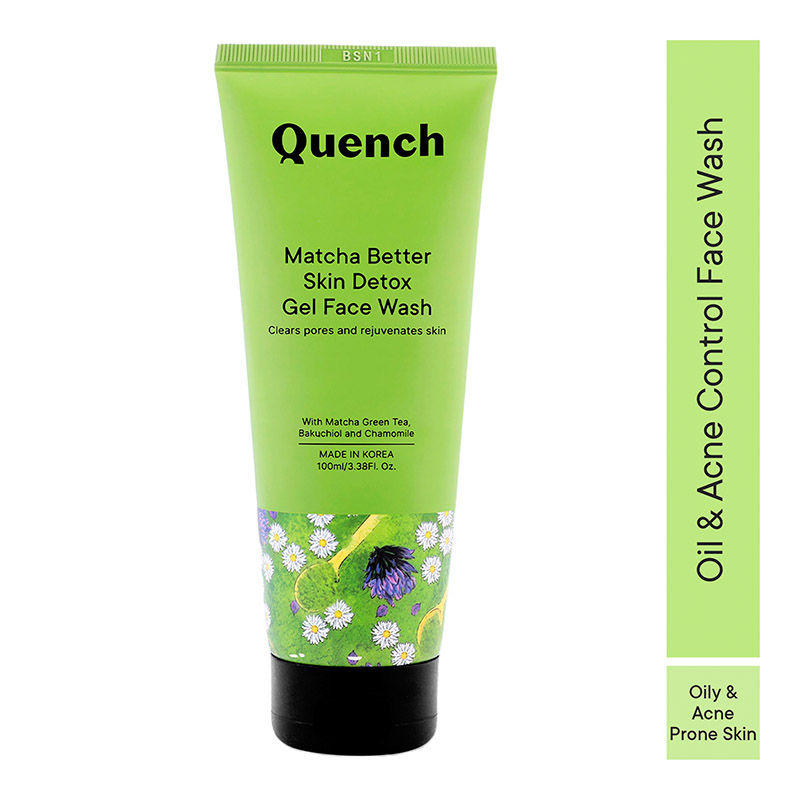 Quench Matcha Green Tea Face Wash, Detoxifies And Purifies Skin For Oil & Acne Control