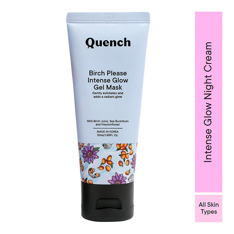 Quench Salicylic Acid Glow Night Cream (Gel Mask) with Birch Juice to Boost Skin Elasticity