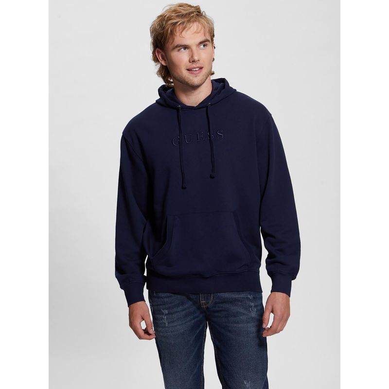 Guess Blue Solid Hoodie (L)