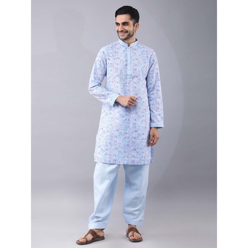 Manish Nagdeo Men's Blue Kurta With Salwar (XS)