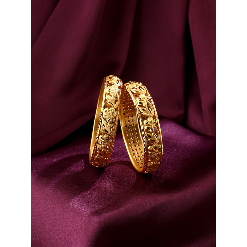 VIRAASI Gold-Plated Designer Handcrafted Bangles (2.4)