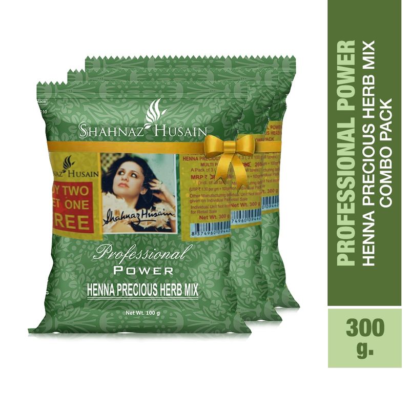 Shahnaz Husain Professional Power Henna Precious Herb Mix Pack Of 3 (Buy Two Get & One Free)