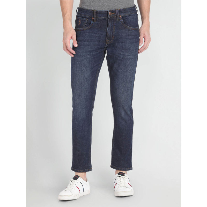 U.S. POLO ASSN. Henry Cropped Fit Blue Jeans (32)