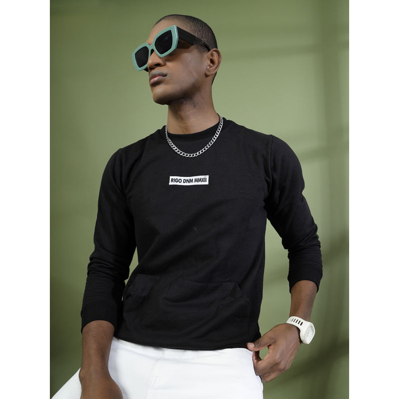 RIGO Black Printed Sweatshirt (XL)