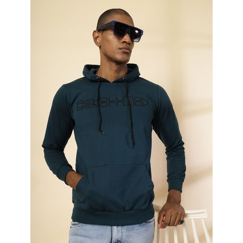 RIGO Teal Printed Hoodie (M)