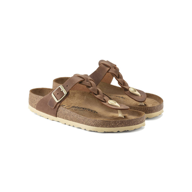 Birkenstock Gizeh Brown Regular Womens Sliders (EURO 37)