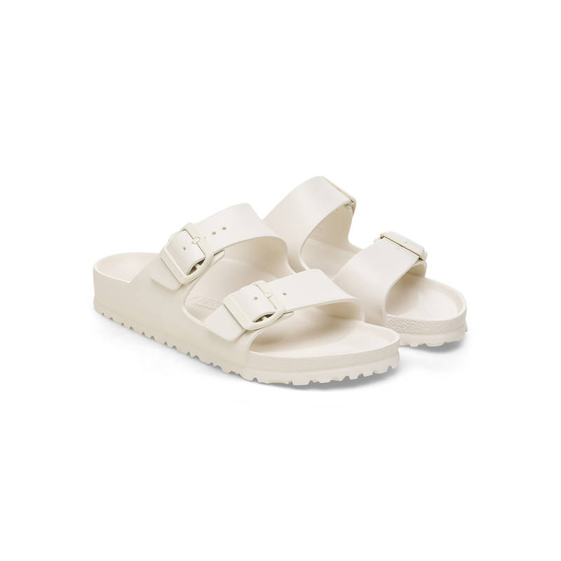 Birkenstock Arizona Unisex Eggshell White Eva Two Strap Sliders (EURO 40)