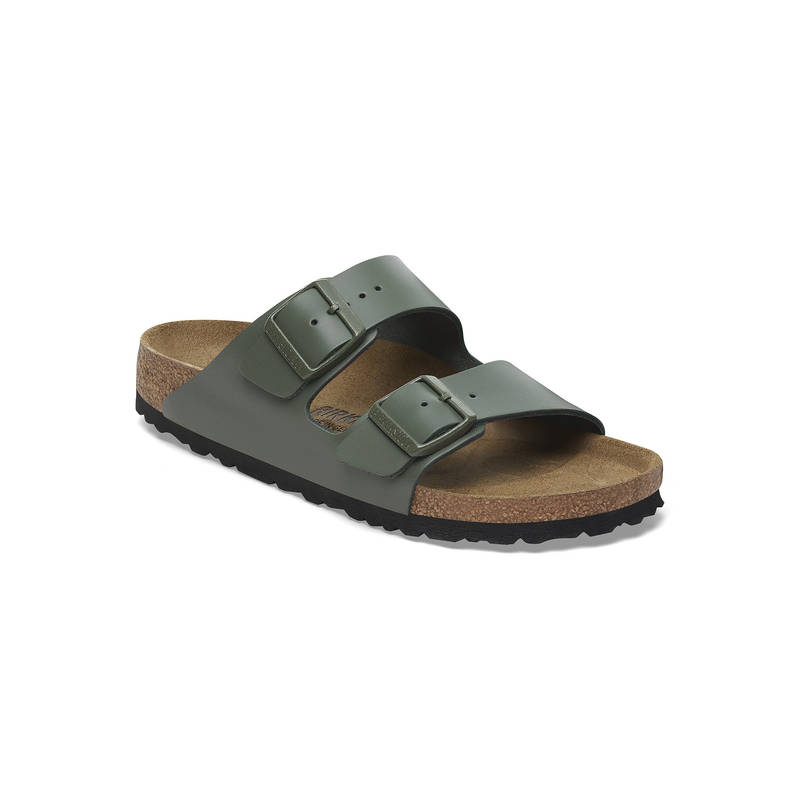 Birkenstock Arizona Unisex Green Natural Leather Two Strap Sandals (EURO 41)