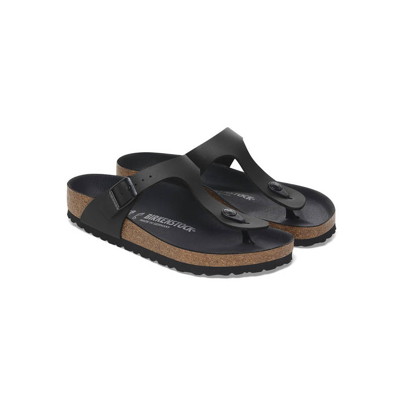 Birkenstock Gizeh Unisex Triples Black Birko-Flor Sandals (EURO 42)
