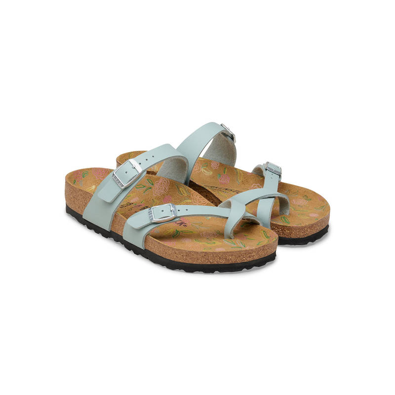 Birkenstock Mayari Women Green Birko-Flor Sandals (EURO 38)