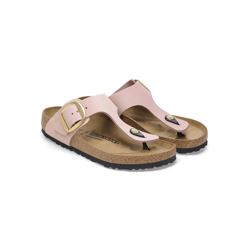 Birkenstock Gizeh Big Buckle Women Soft Pink Nubuck Leather Sandals (EURO 35)