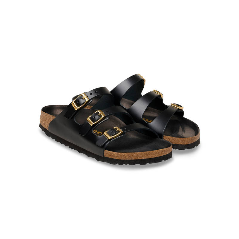 Birkenstock Florida Fresh Women Black Natural Leather Multi Strap Sandals (EURO 36)