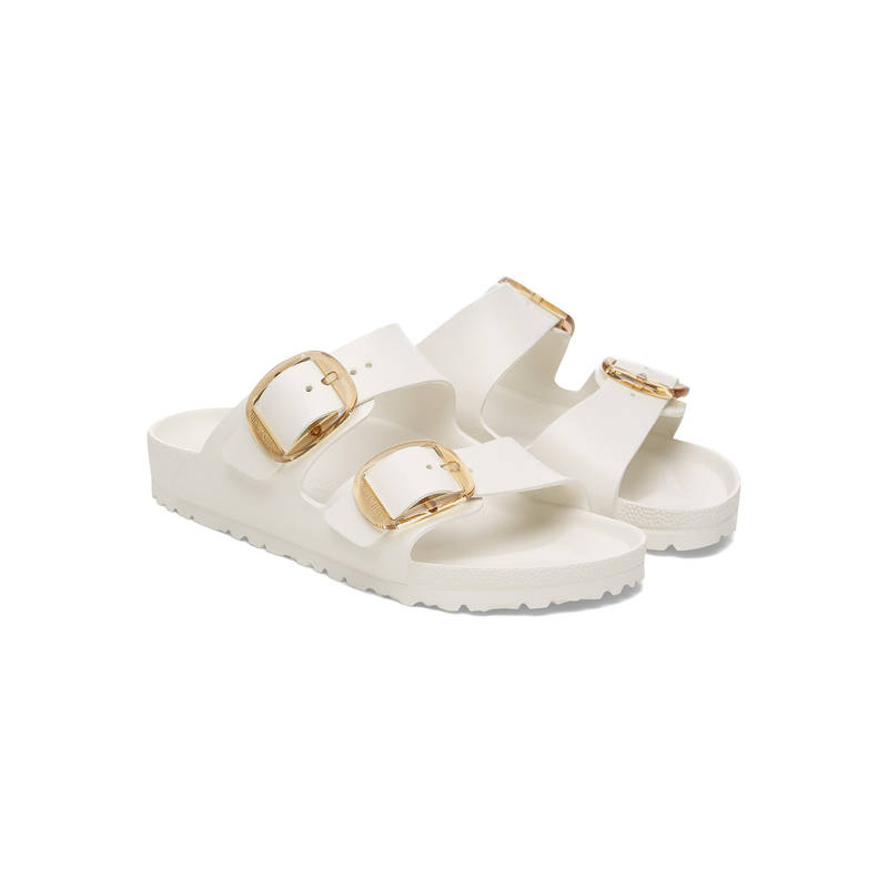 Birkenstock Arizona Big Buckle Women White EVA Two Strap Sliders (EURO 40)