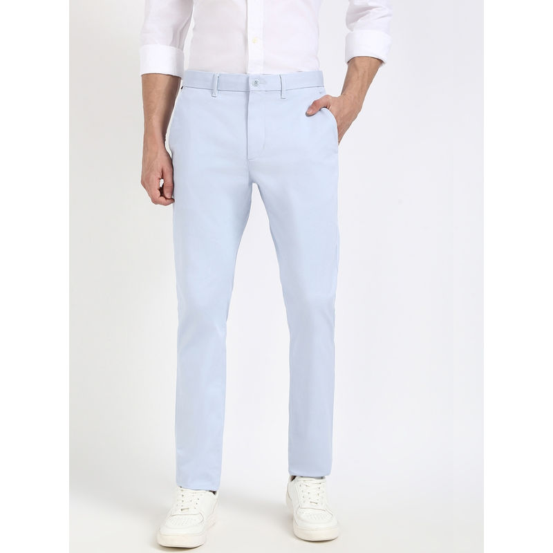 Tommy Hilfiger Mens Blue Solid Chinos (32)