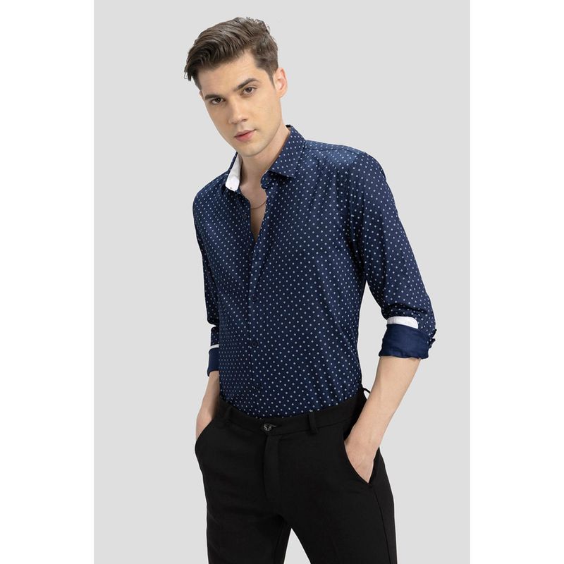 Snitch Bandish Navy Blue Shirt (M)