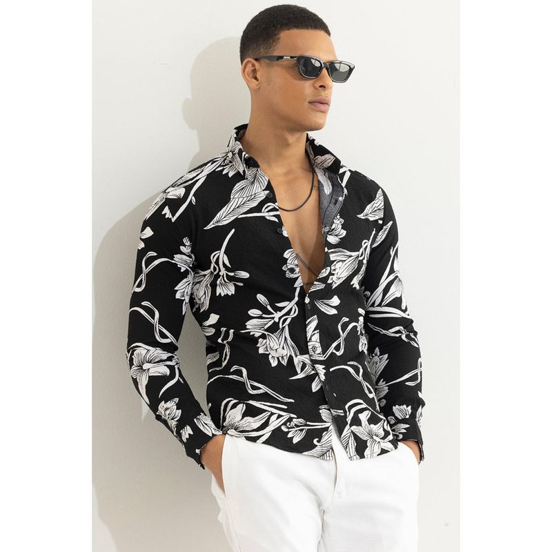 Snitch Crocus Black Seersucker Shirt (S)