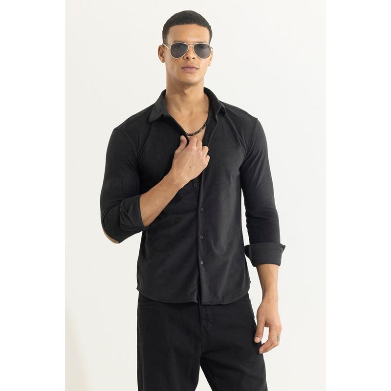 Snitch Suede Pulse Black Shirt (S)