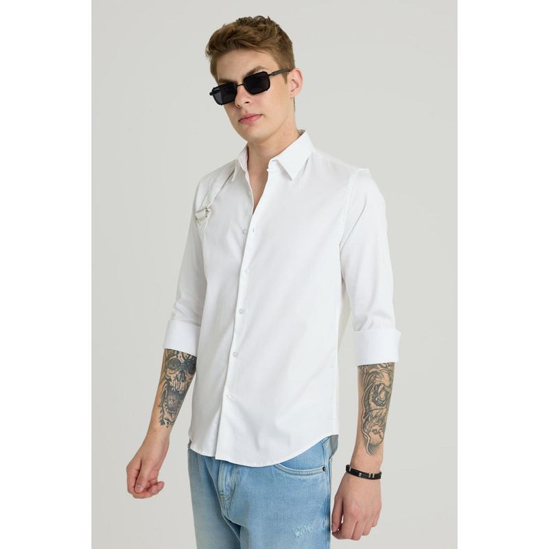 Snitch White Buckle Shirt (2XL)