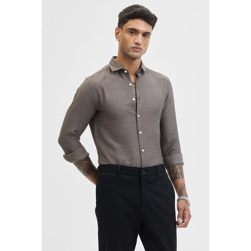 Snitch Brown Stripes Stripe Shirt (XS)