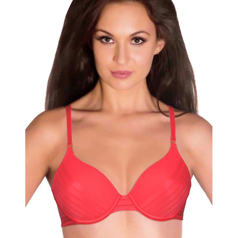 Amante Padded Wired T-Shirt Bra With Detachable Straps - Pink (32B)